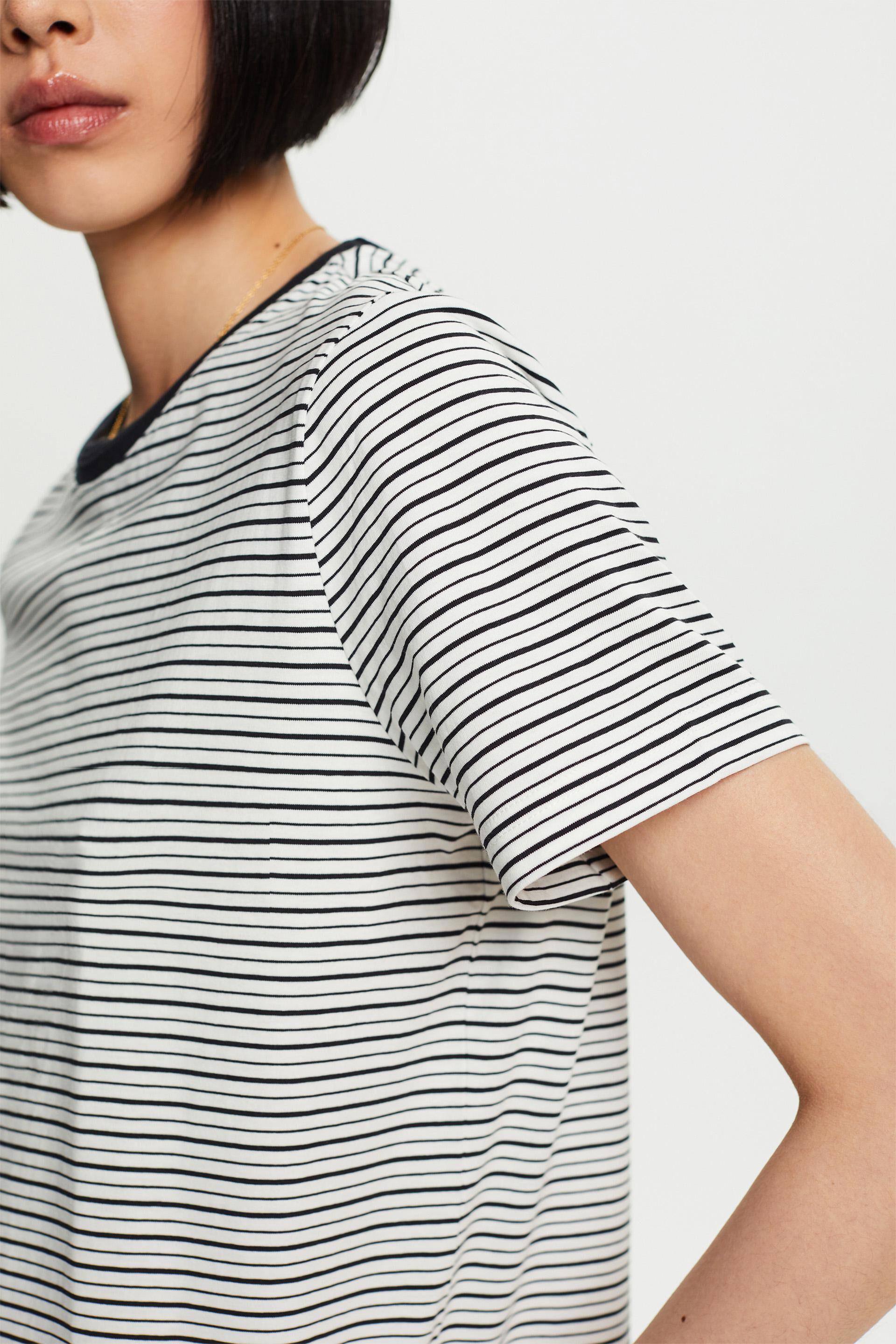 T-shirt à rayures, 100 % coton