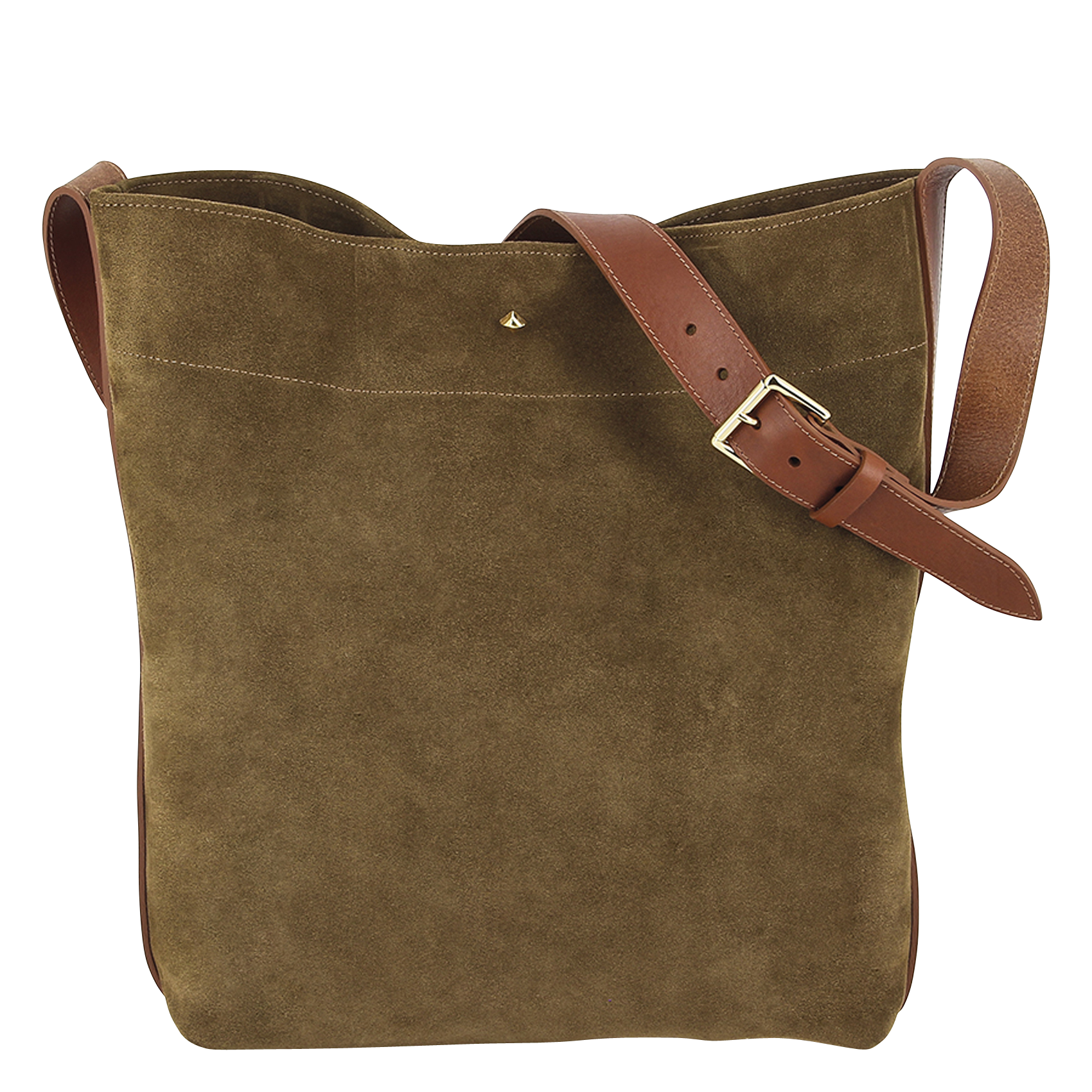 LE ENZO - Sac porté épaule en cuir | Marron