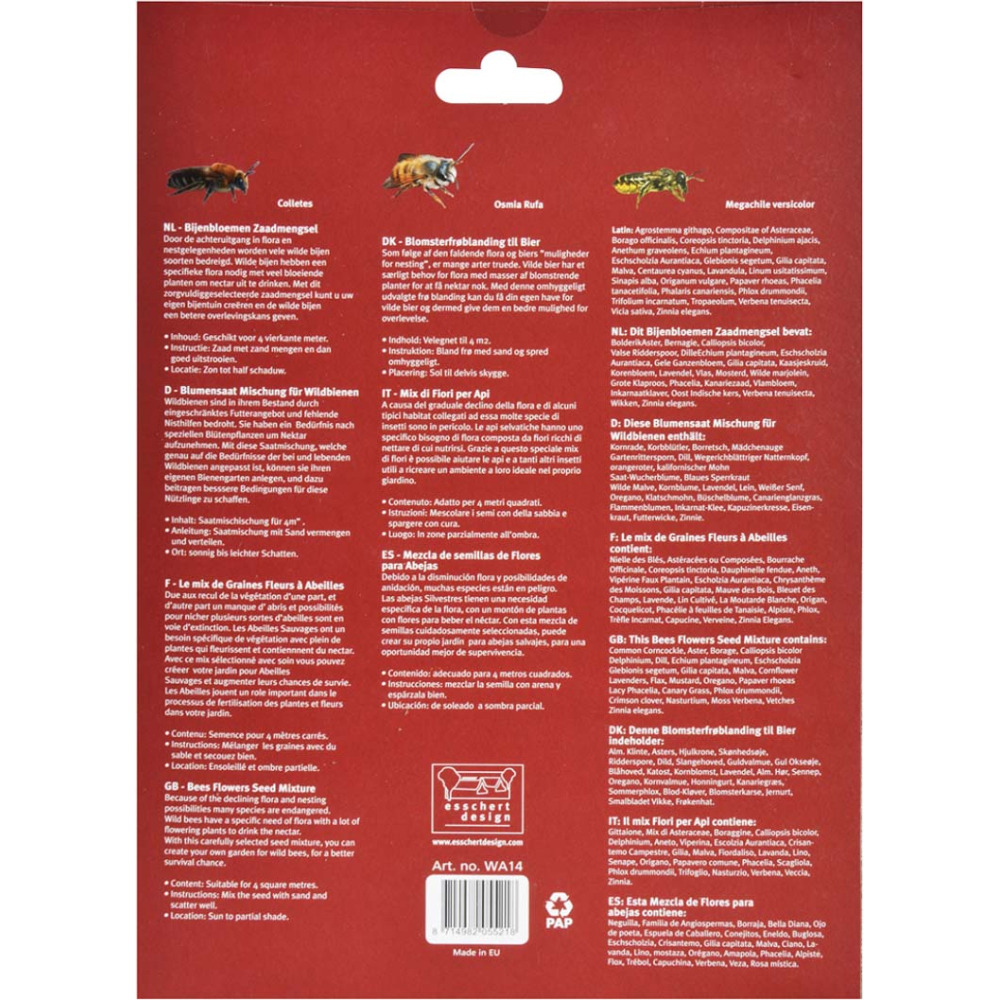 Mélange graines de fleurs attractives pour insectes (lot de 2)