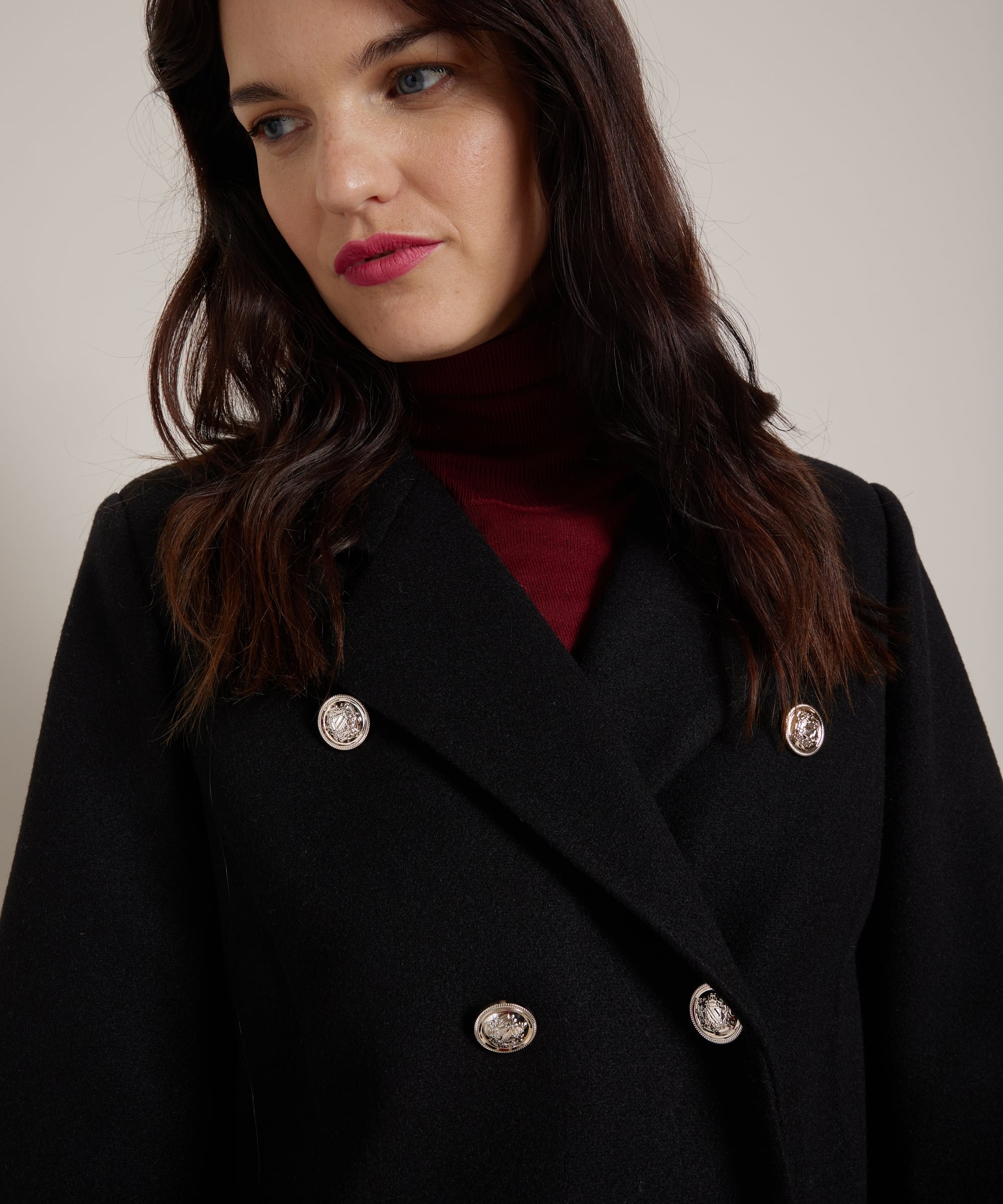 wollook blazer jas met knopen