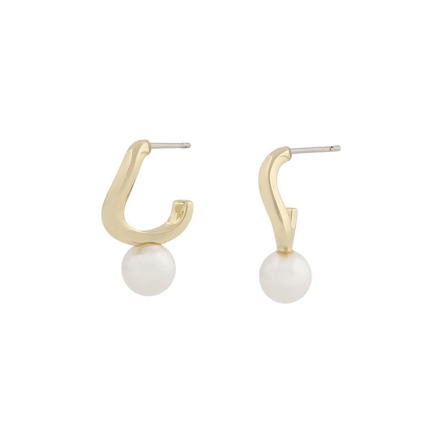 Snö Of Sweden Julie Small Earring Gold/White