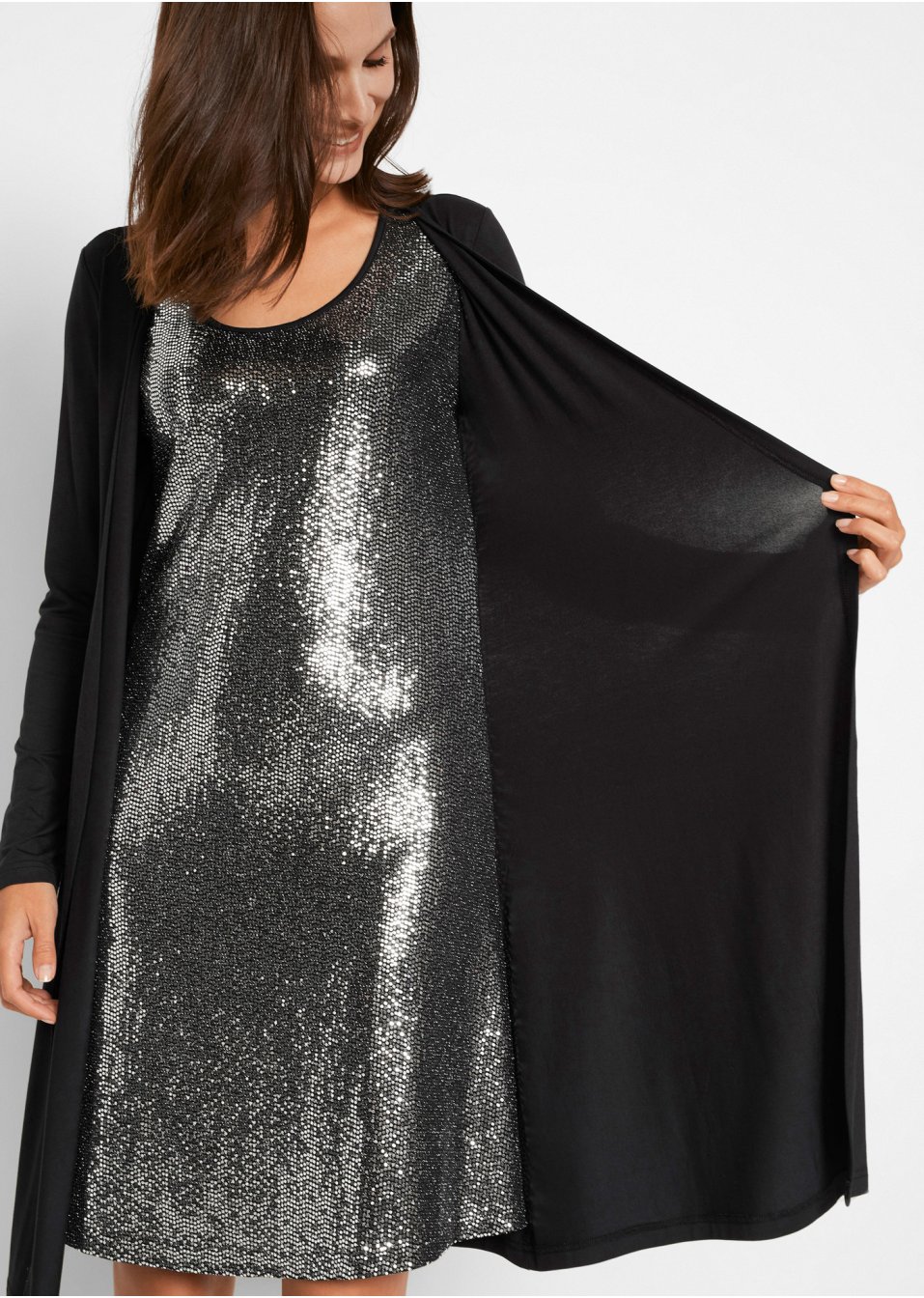 Robe style double épaisseur en viscose