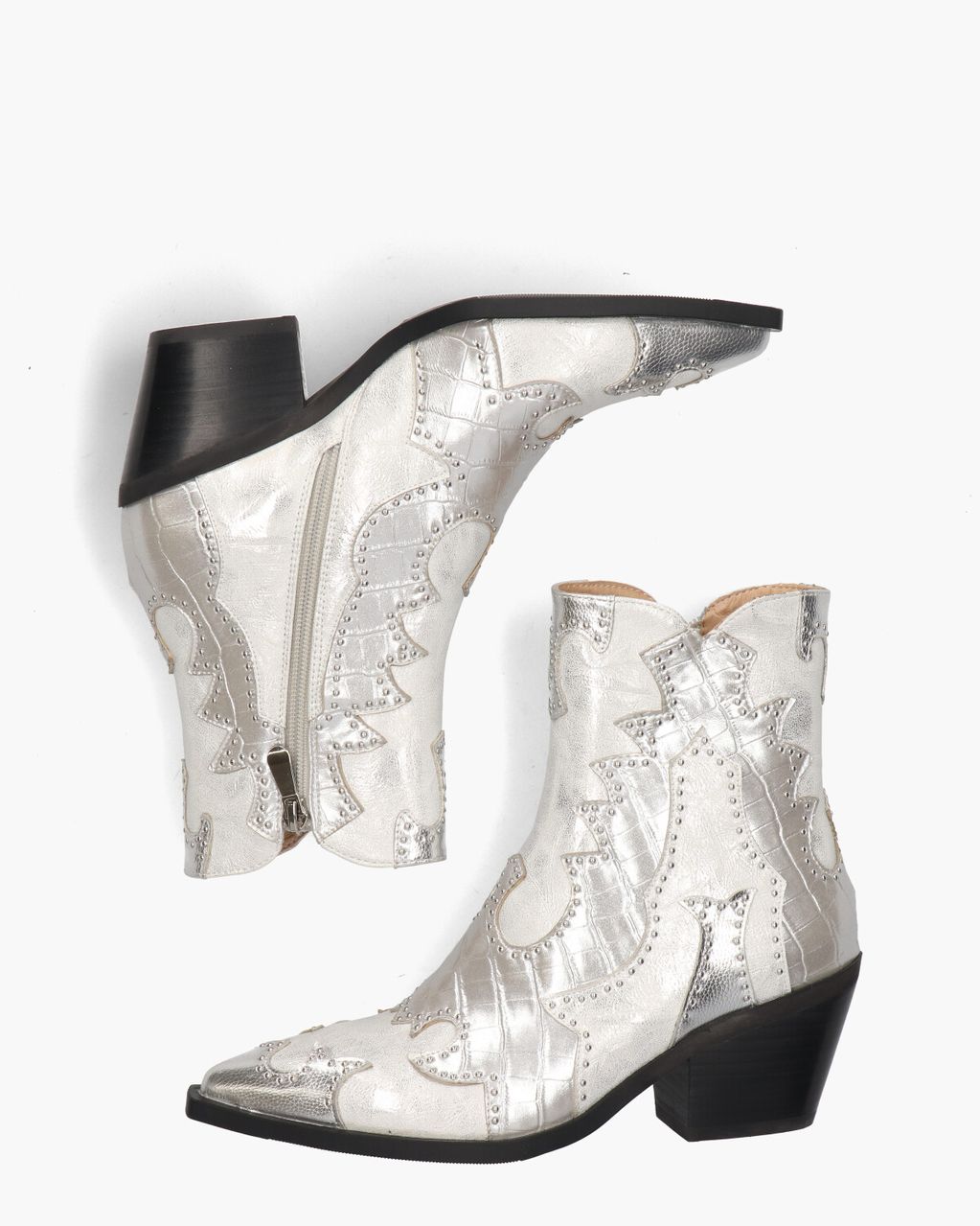 Noa Harmon Rodeo Zilver Dames Enkelboots