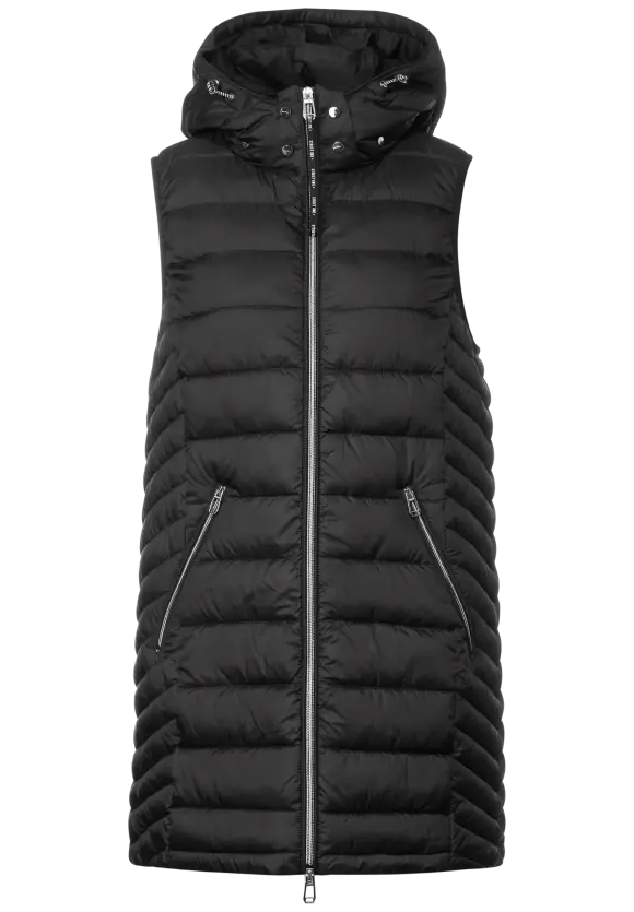 Kapuzen Longweste - Black