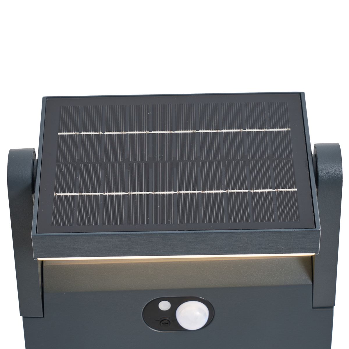 Buitenpaal donkergrijs met bewegingssensor 60cm IP54 solar - Judge