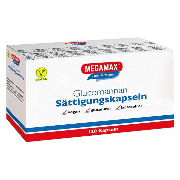 Megamax Sättigungskapseln Glucomannan, 120 St