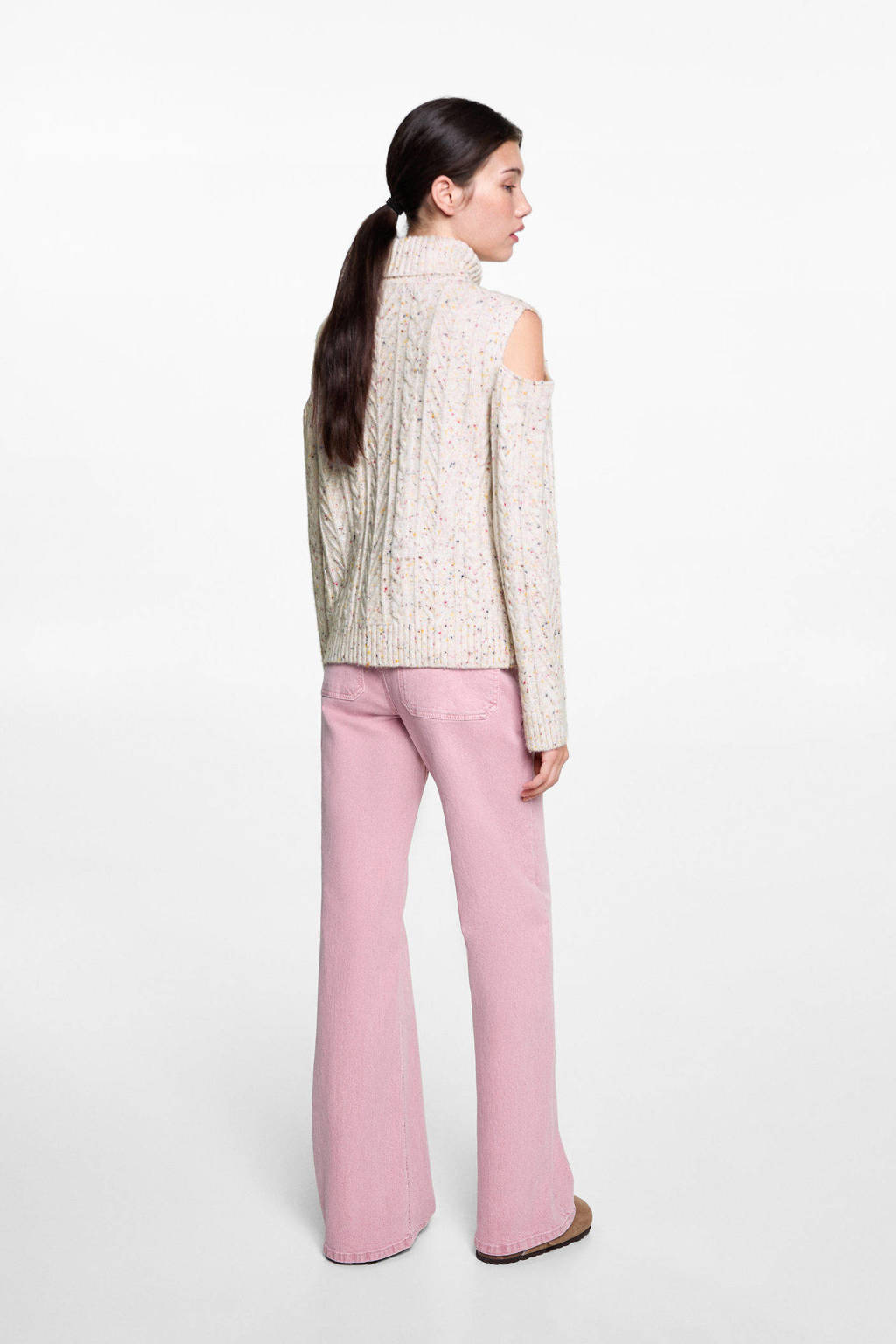 MANGO TEEN grof gebreide trui trui beige