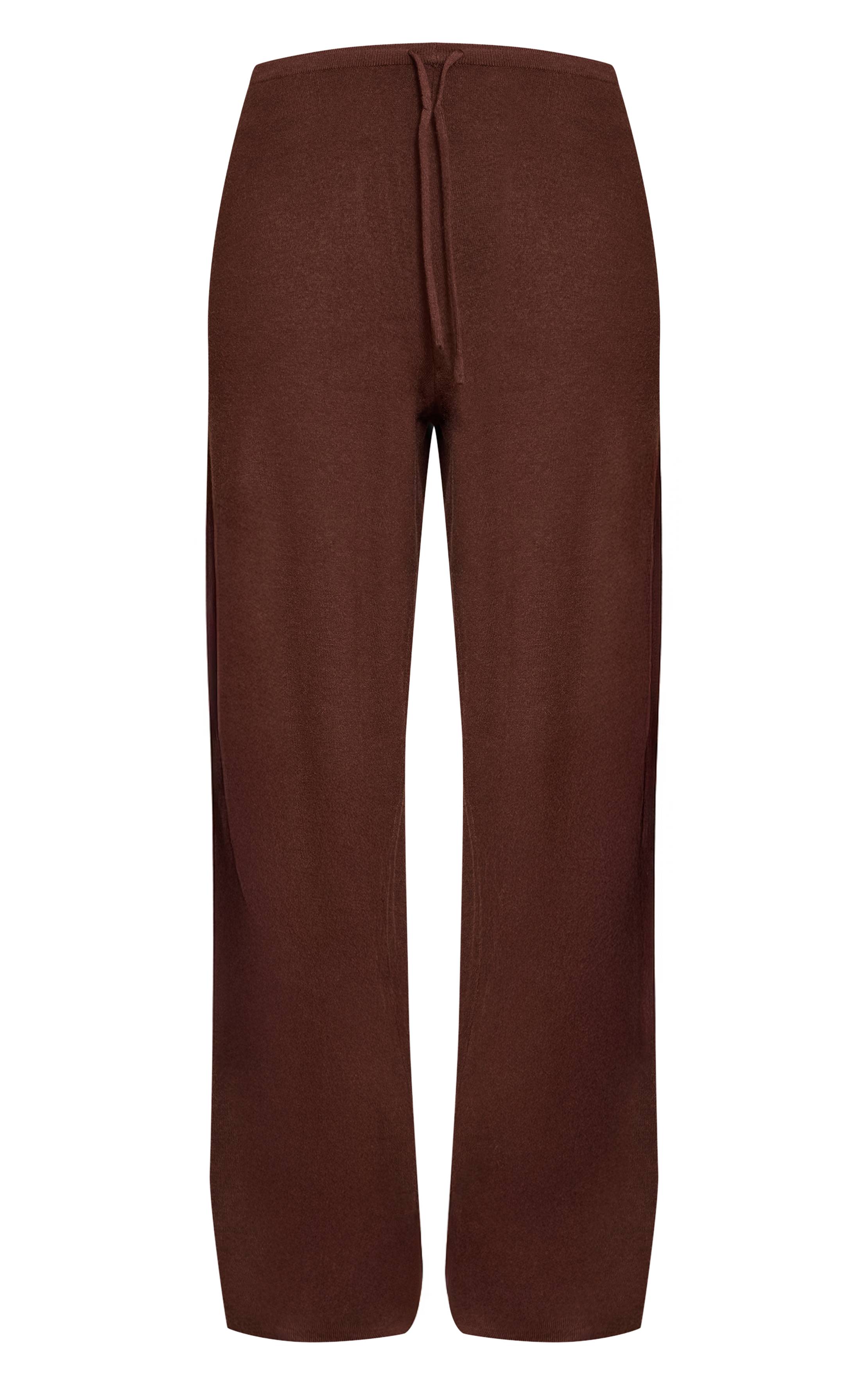 Chocolat Pantalon En Maille À Cordon De Serrage