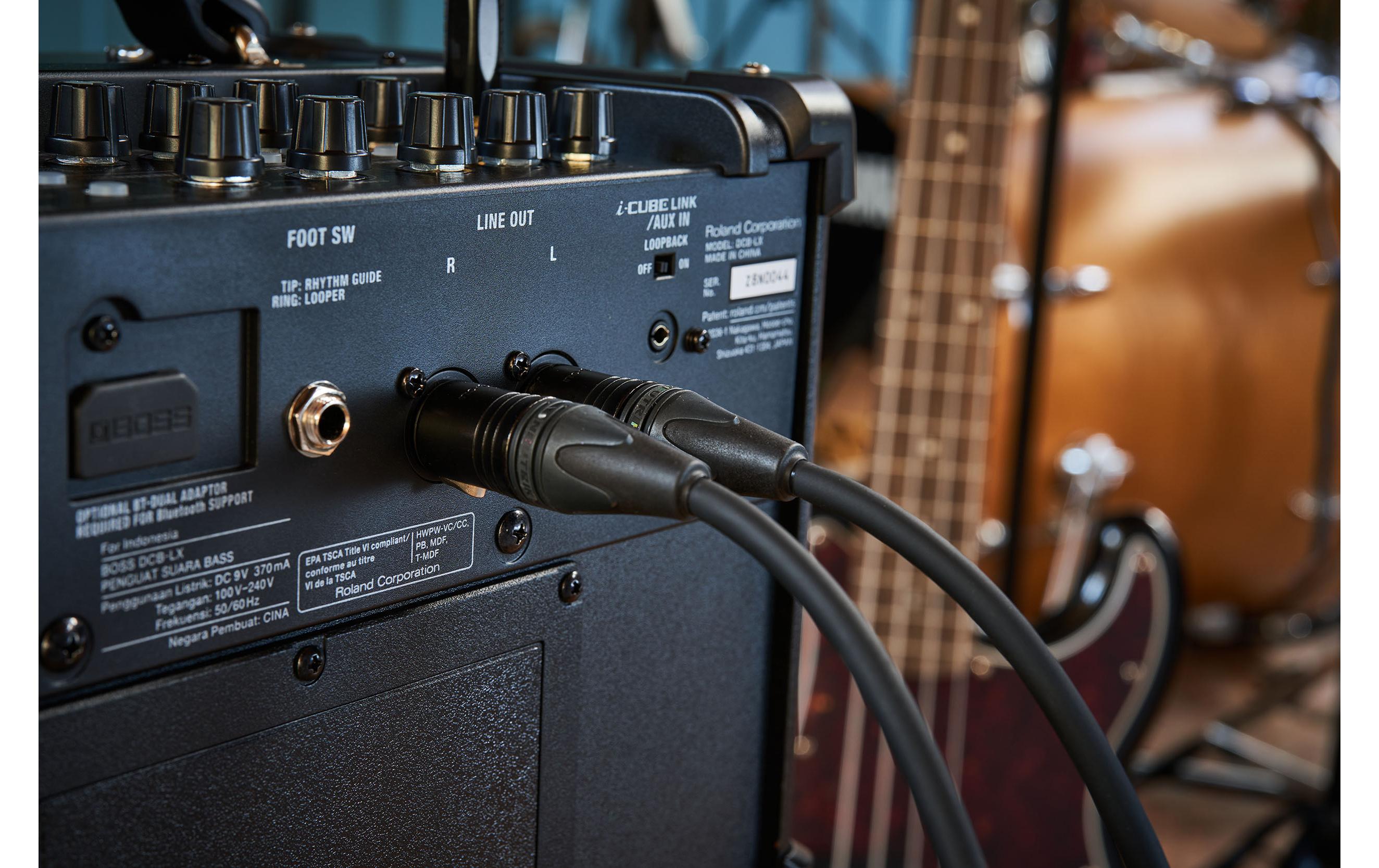 Combo Dual Cube Bass LX<br>Kompakter Bass-Übungsverstärker mit professionellen Sounds und Effekten