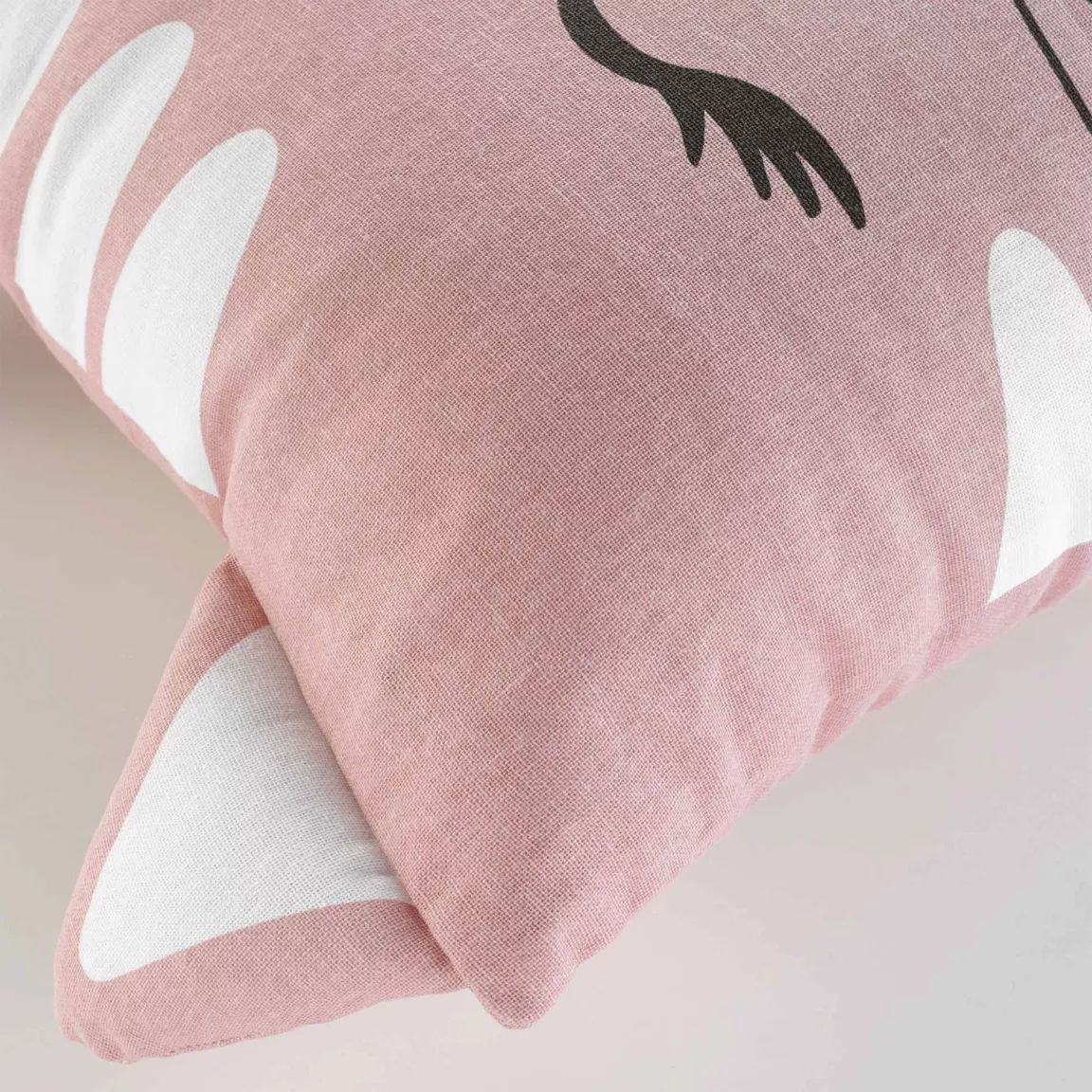 Coussin enfant carré (40 x 40 cm) Chatchat Rose