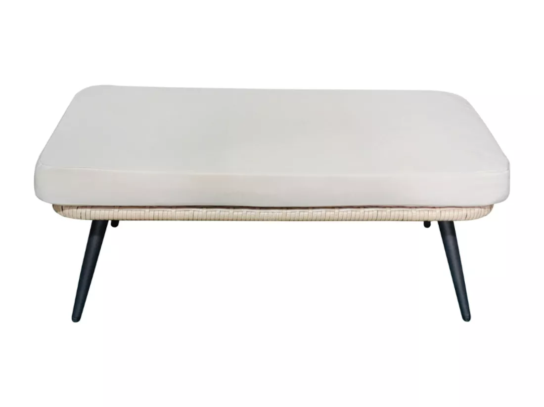 Repose-pieds extérieur avec coussin beige Fiorentino