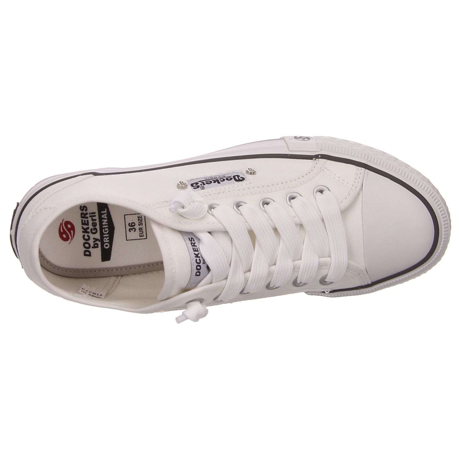 Dockers Schnürhalbschuh weiß weiss/weiss kombi