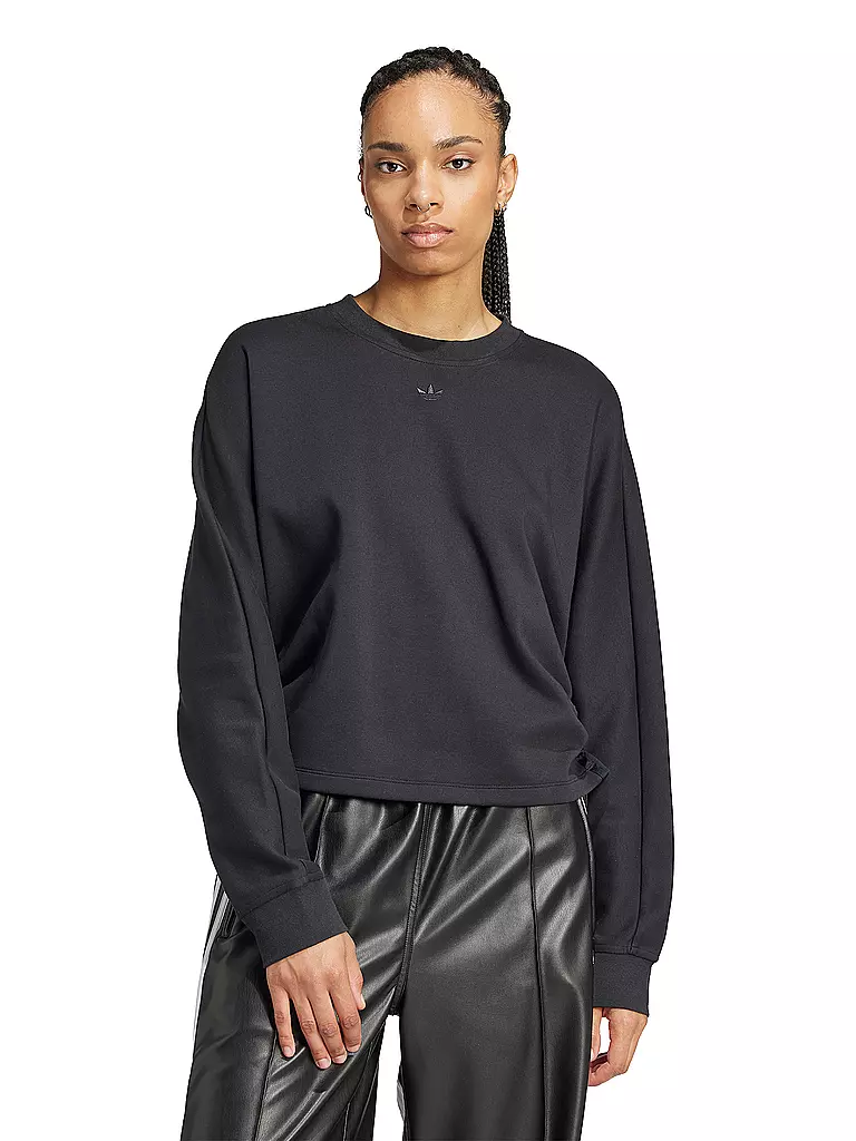 ADIDAS ORIGINALS Sweater RUCHED  schwarz