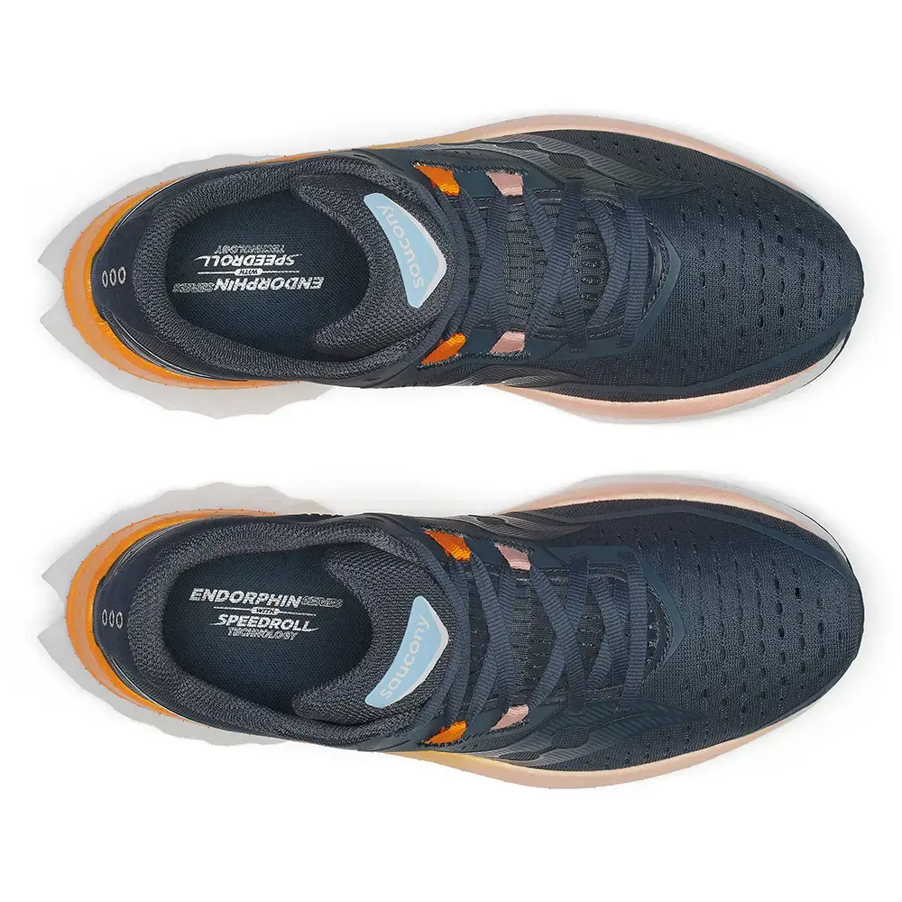Saucony Endorphin Speed 4 Hardloopschoenen Donkerblauw/Oranje Dames