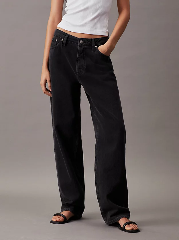 Calça jeans reta dos anos 90