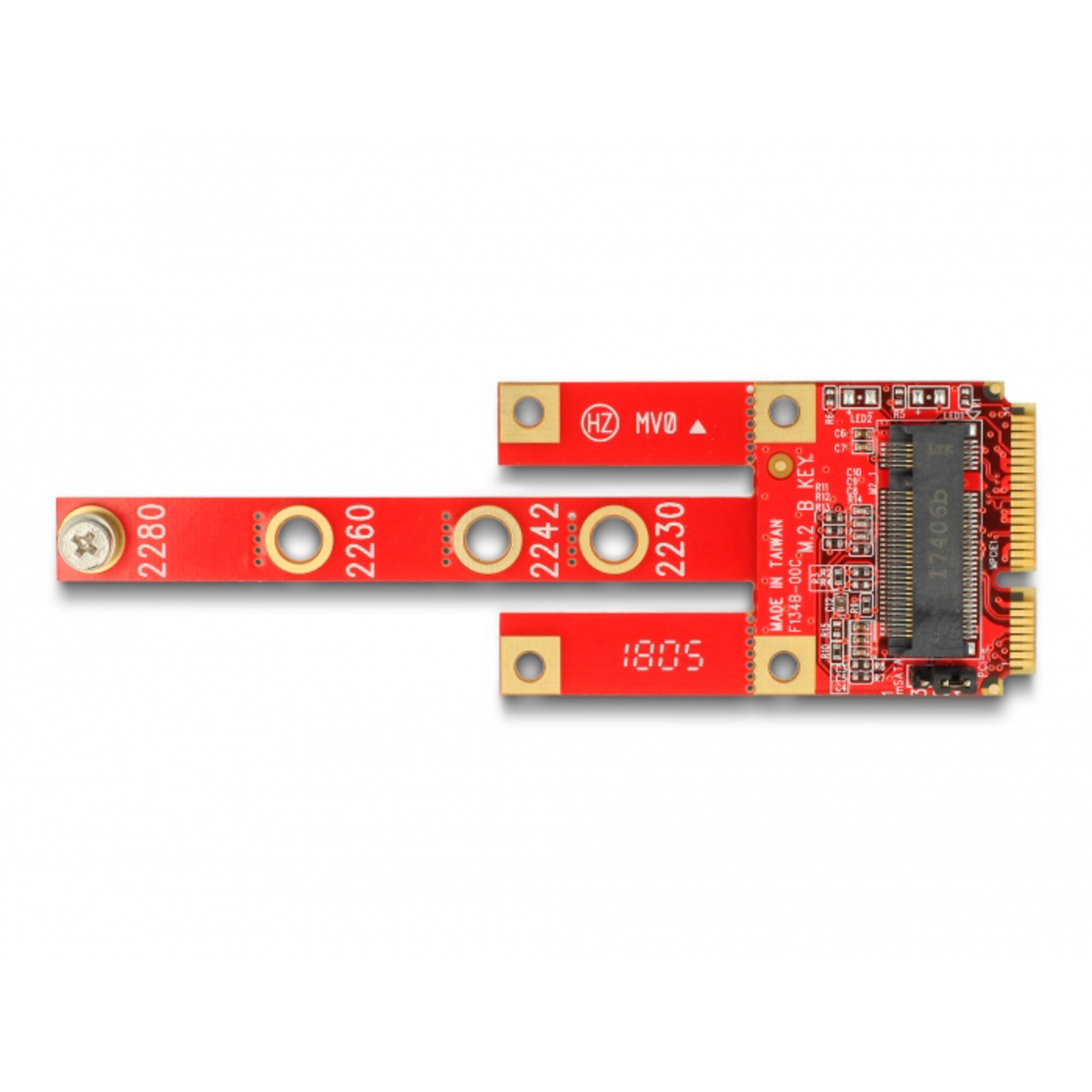 DeLOCK Schnittstellenkarte Konverter Mini PCIe > M.2 Key B Slot + Micro SIM Slot