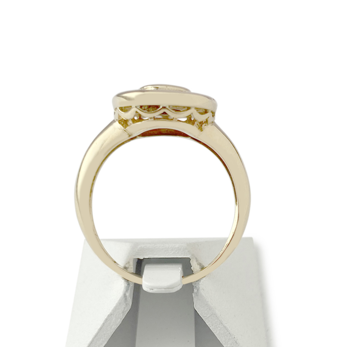 Bague d'occasion or 750 jaune diamants saphir