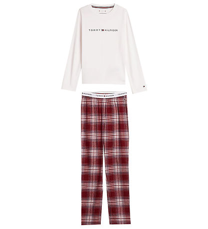 Tommy Hilfiger Natt?j - 2-delt - PJ Print - Ancient White/Plaid