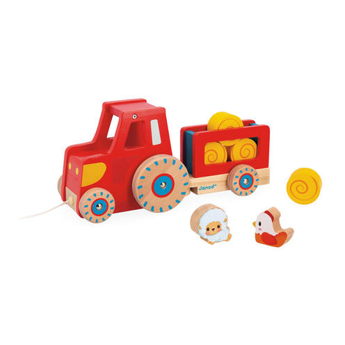 Ferme - Tracteur à tirer - Rouge - JANOD