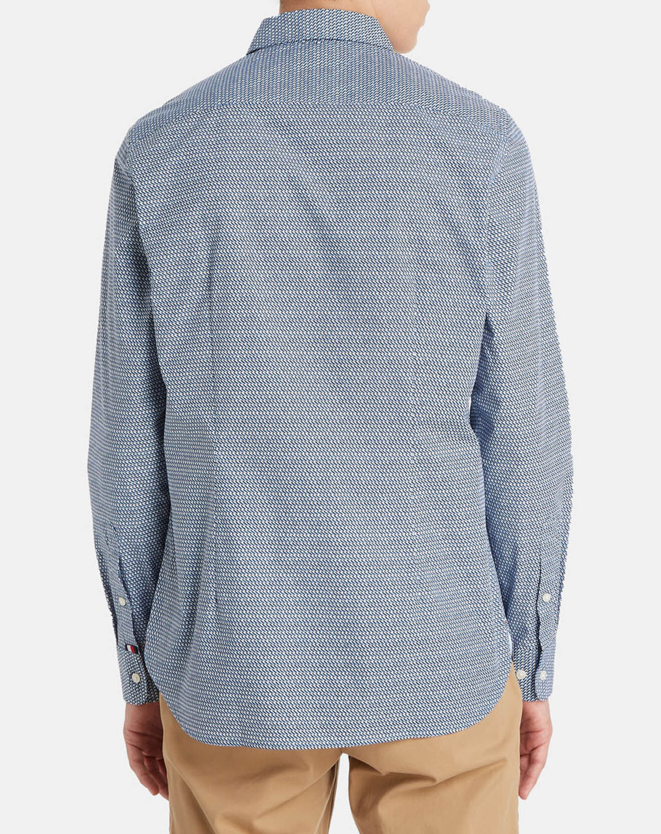 Tommy Hilfiger Chemise cintrée retro imprimé bleue