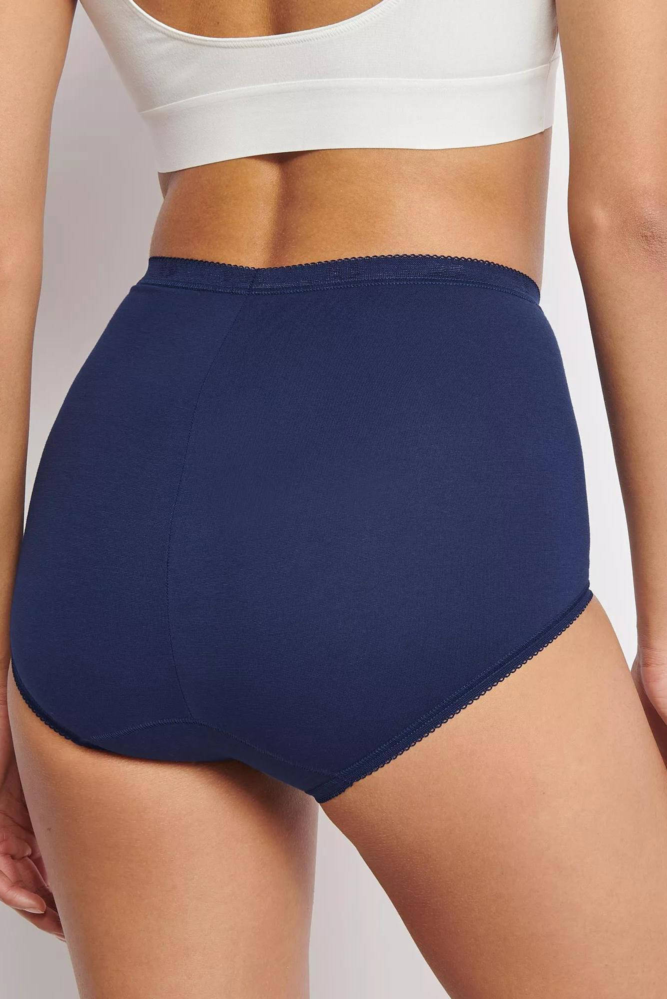 Sloggi maxislip (set van 4) donkerblauw/grijs/wit/lichtblauw