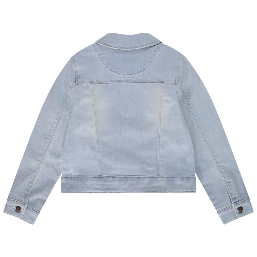 Veste effet jean en molleton avec poches pour fille - Bleu