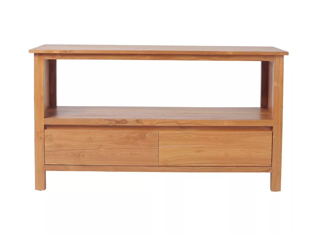 Meuble de salle de bain en teck avec double vasque - 135 cm - KETAPANG