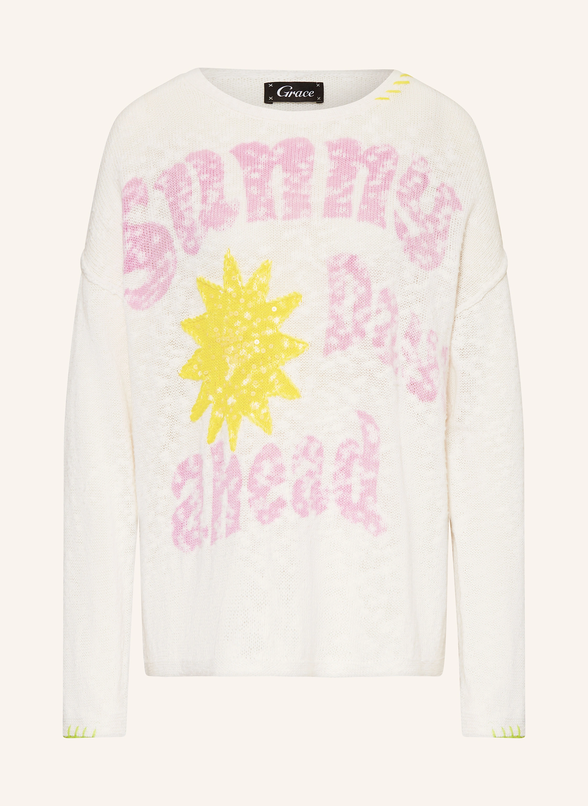 Grace Pullover mit Leinen und Pailletten