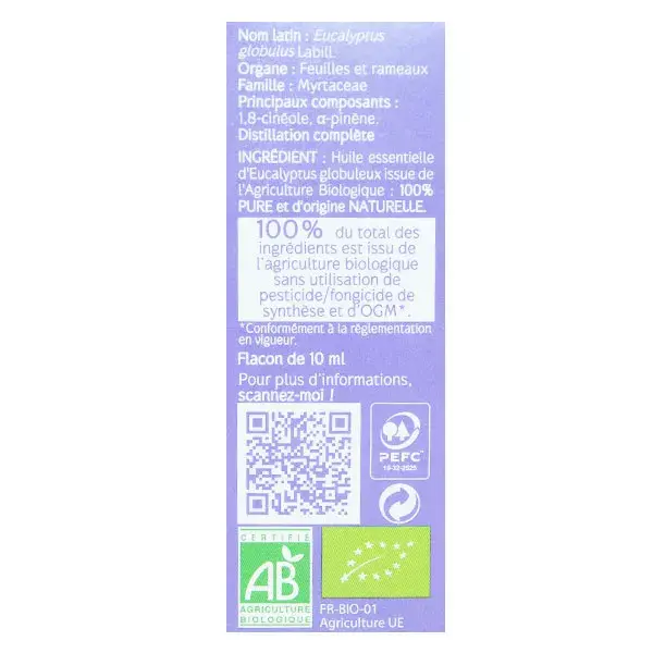 Óleo Essencial Globular de Eucalipto Orgânico Naturaactive 10ml