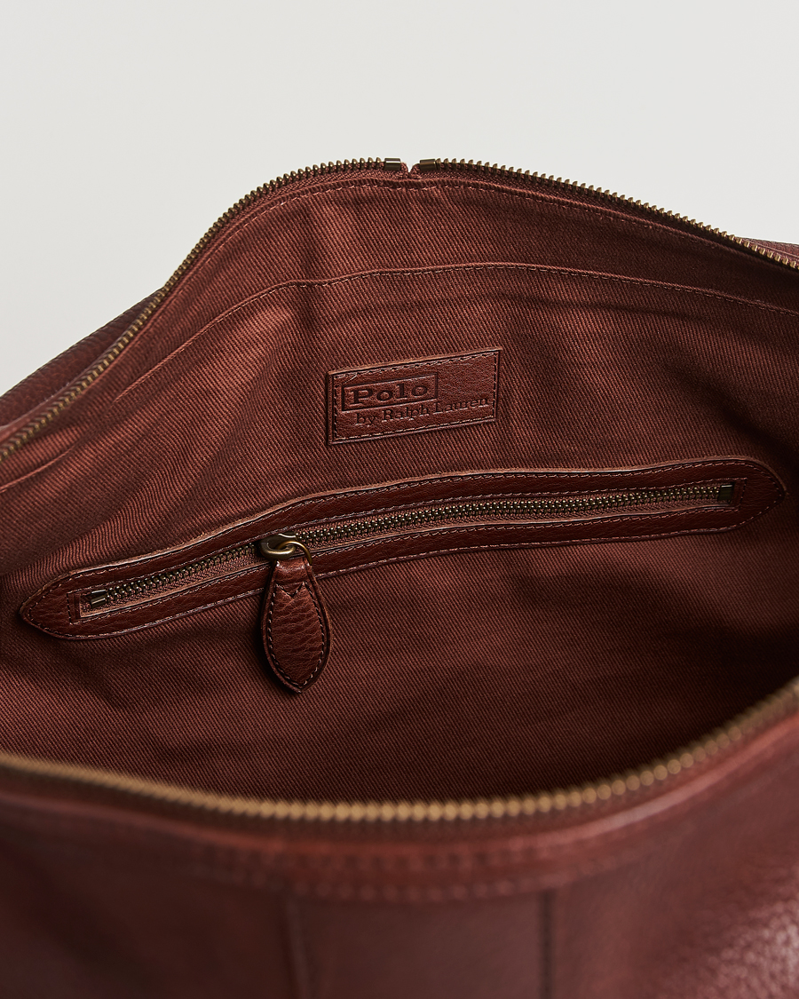 Polo Ralph Lauren Washed Leather Heritage Duffle Bag British Tan
