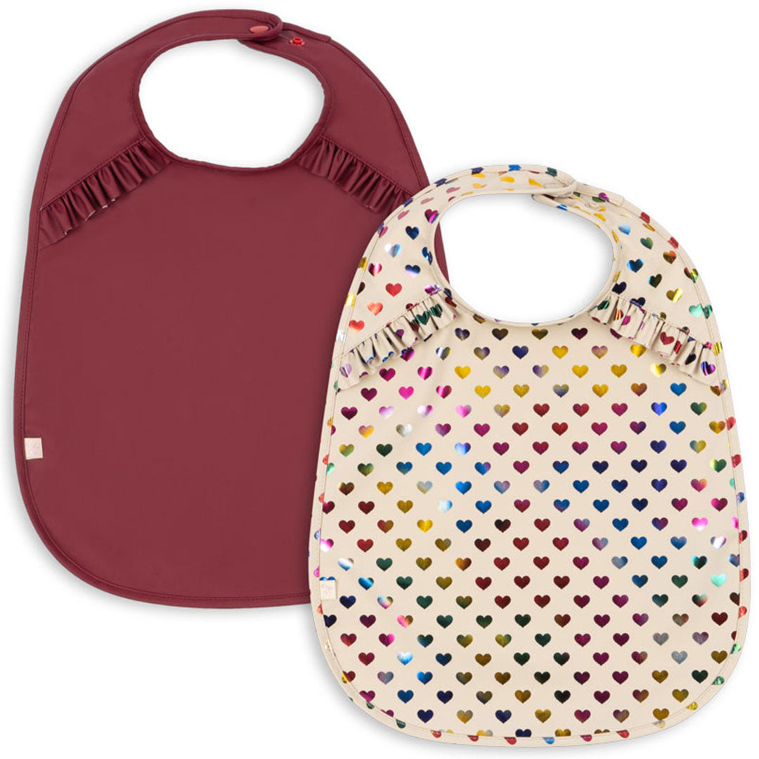 konges sløjd slabbetjes - coeur glitter sangria - 2st