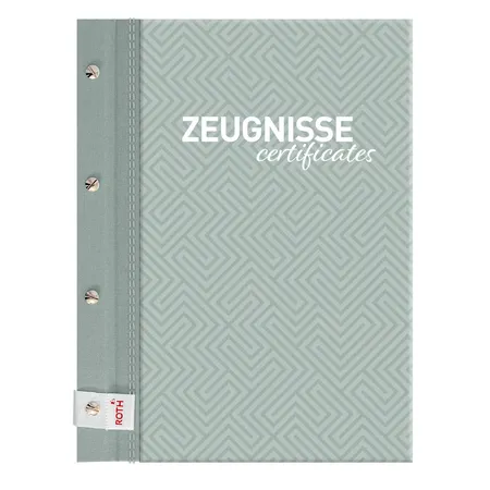 Roth Zeugnismappe Pattern mit Buchschrauben Dusty Mint, A4