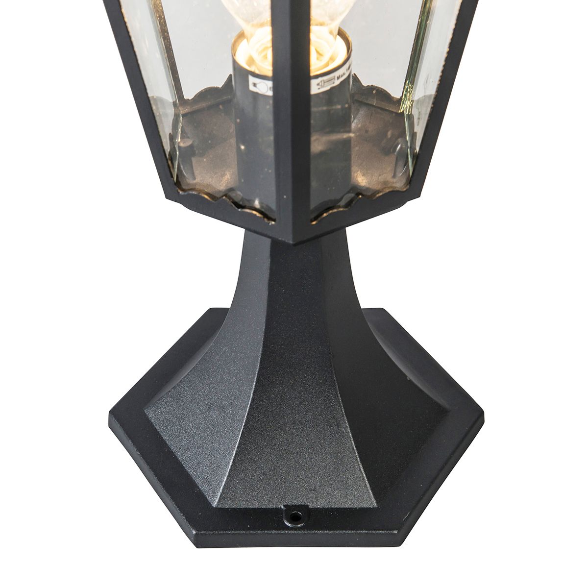 Klassieke buitenlantaarn sokkel zwart 48 cm IP44 - New Orleans