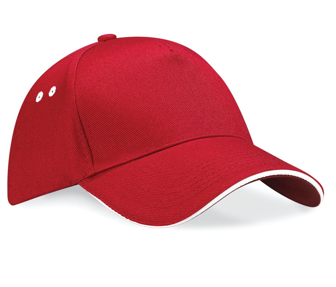 Beechfield BC15C - Casquette Contrastée 5 Panneaux avec Visière Sandwich