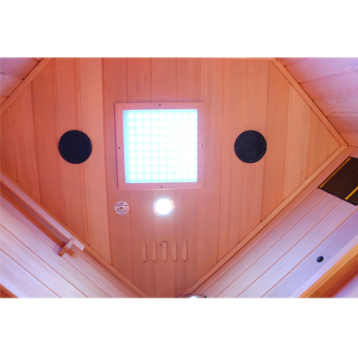 Dewello® Infrarotkabine Infrarotsauna LAKEFIELD 3 120cm x 120cm inkl. 5 Vollspektrumstrahler, 5 Karbonstrahler, 2 Personen
