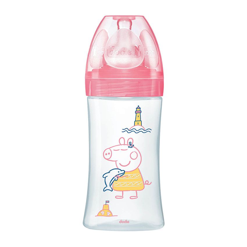 Biberon anti-colique Initiation+ 270ml - Peppa Pig - Ecru