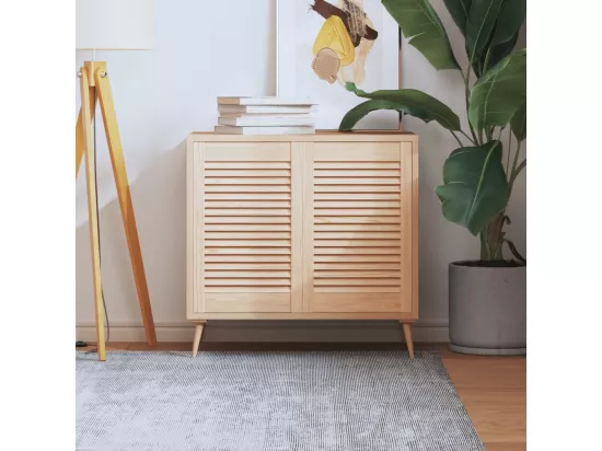 Portes d'armoire à persiennes 2 pcs 61,5x39,4 cm pin massif