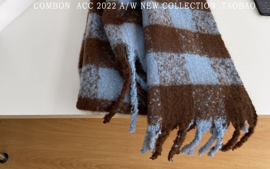 Combon - Sherpa Fleece geruite sjaal