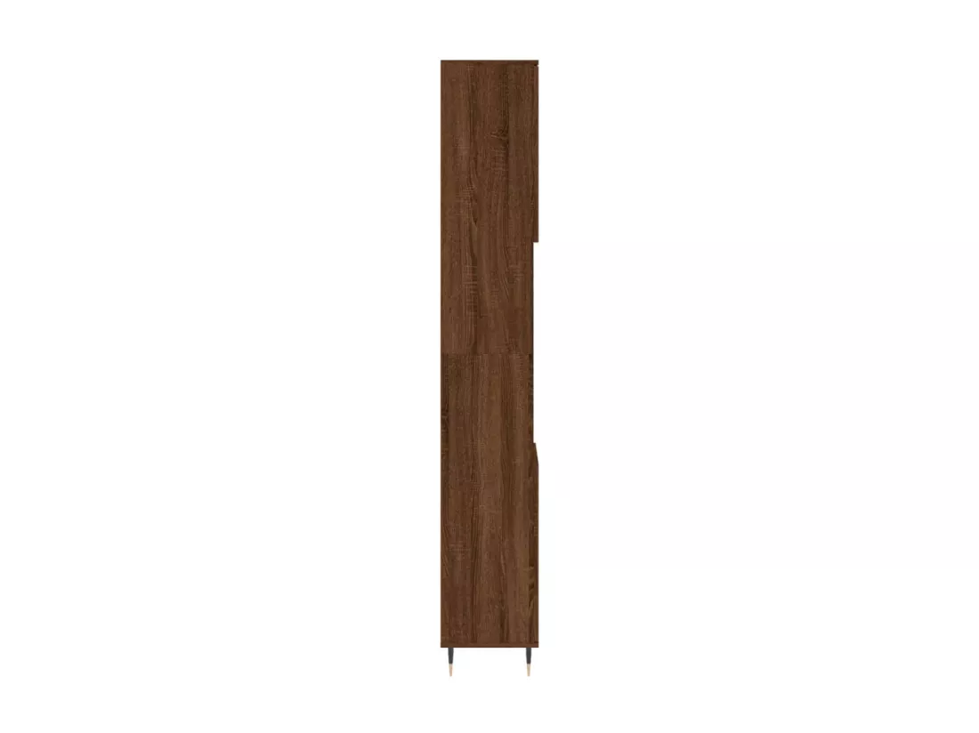 Armoire de bain chêne marron 30x30x190 cm bois d'ingénierie