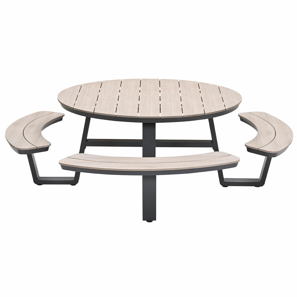 Garden Impressions Sarria Ø148 x 75 - donker grijs picknick set