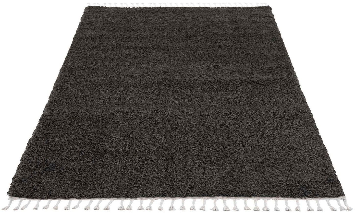 Carpet City Hochflor-Teppich »Pulpy 100« rechteckig 30 mm Höhe Läufer, weich, mit Fransen, uni, viele Grössen, Wohnzimmer, Schafzimmer