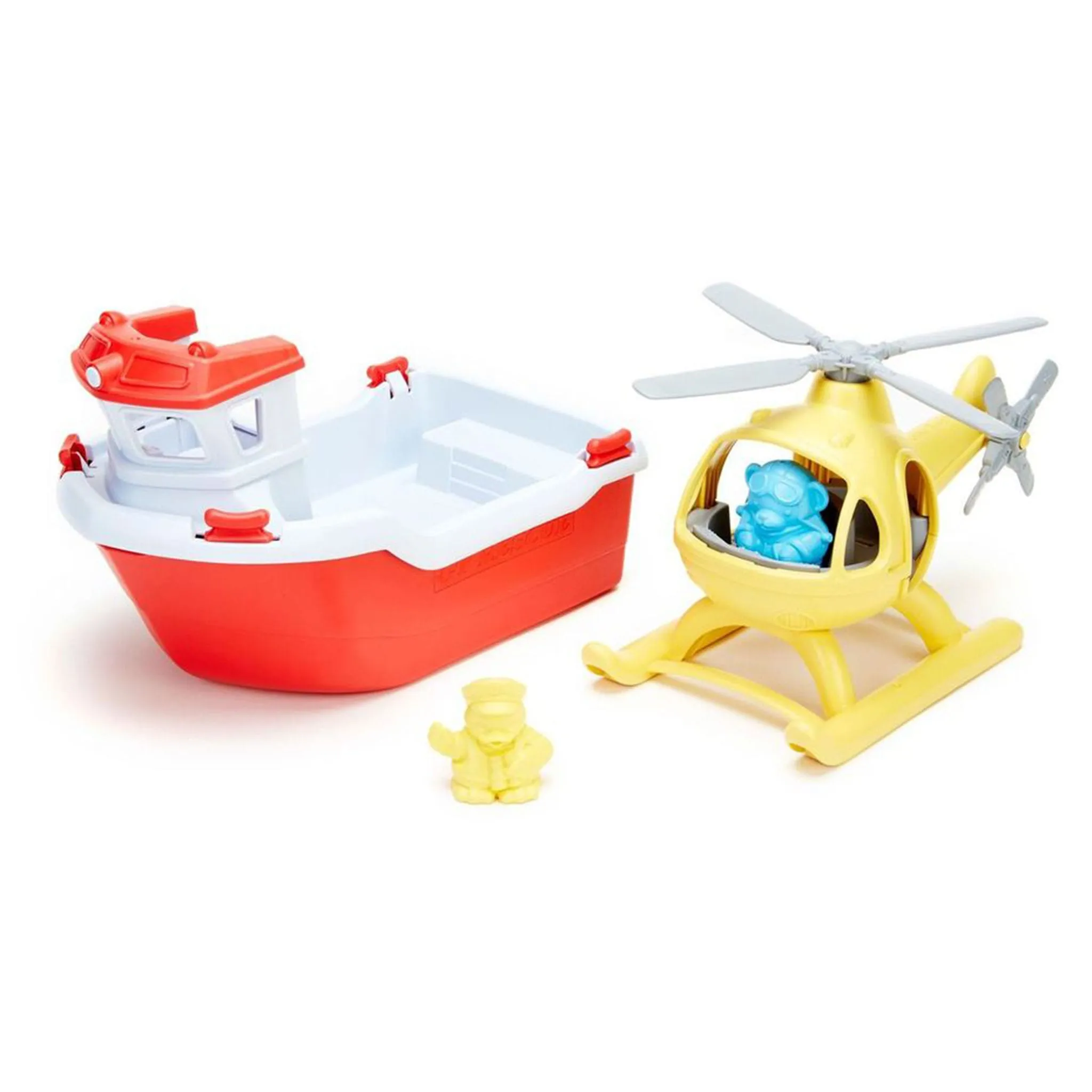 Green Toys Bateau et Hélicoptère