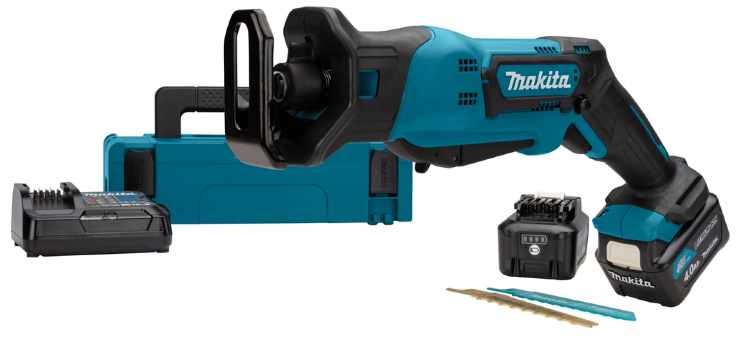 Makita JR103DSMJ 10.8V Li-Ion schuifaccu reciprozaag set (2x 4.0Ah accu) in Mbox - snelwissel
