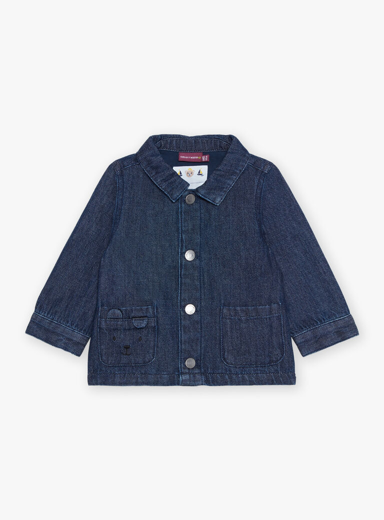 Veste bleue en jean à animation oreilles 3D