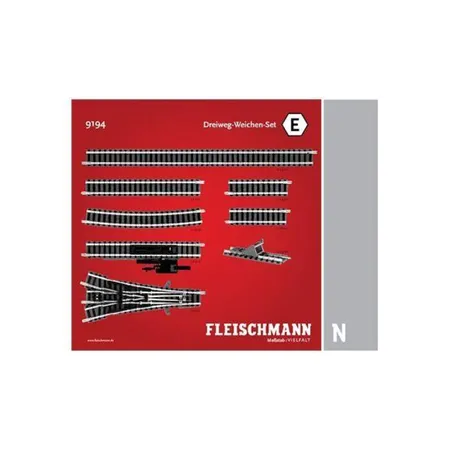 Fleischmann Dreiweg-Weichen-Set E, Gleiserweiterung