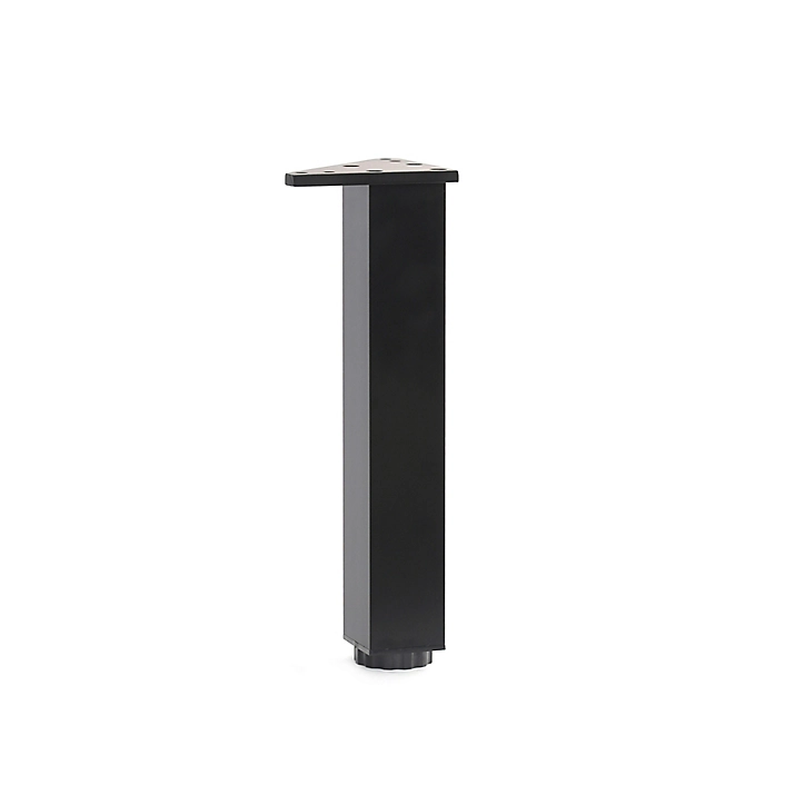 Lot de 2 pieds en métal noir mat GoodHome Portloe