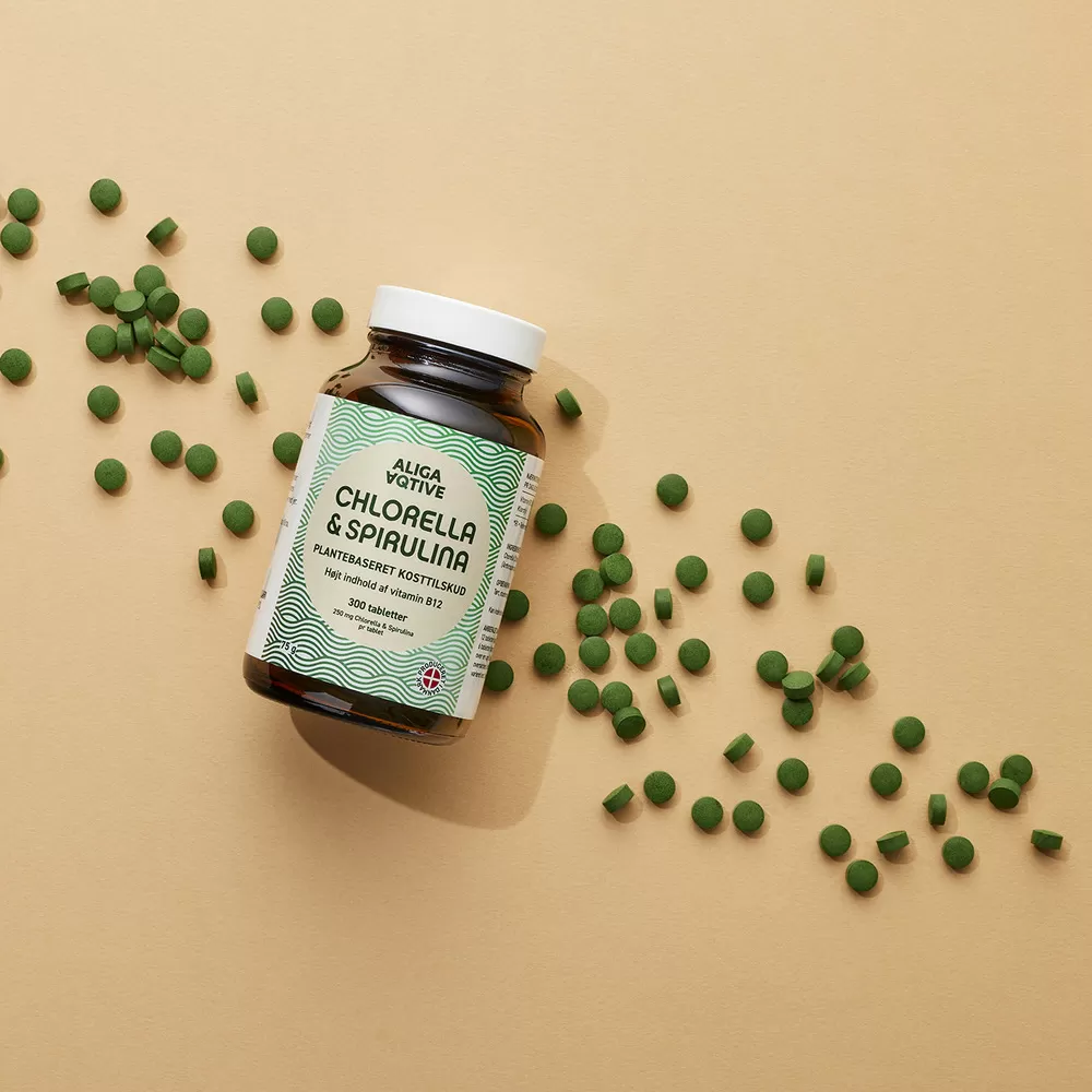 Aliga Aqtive Chlorella & Spirulina - 300 tabl.