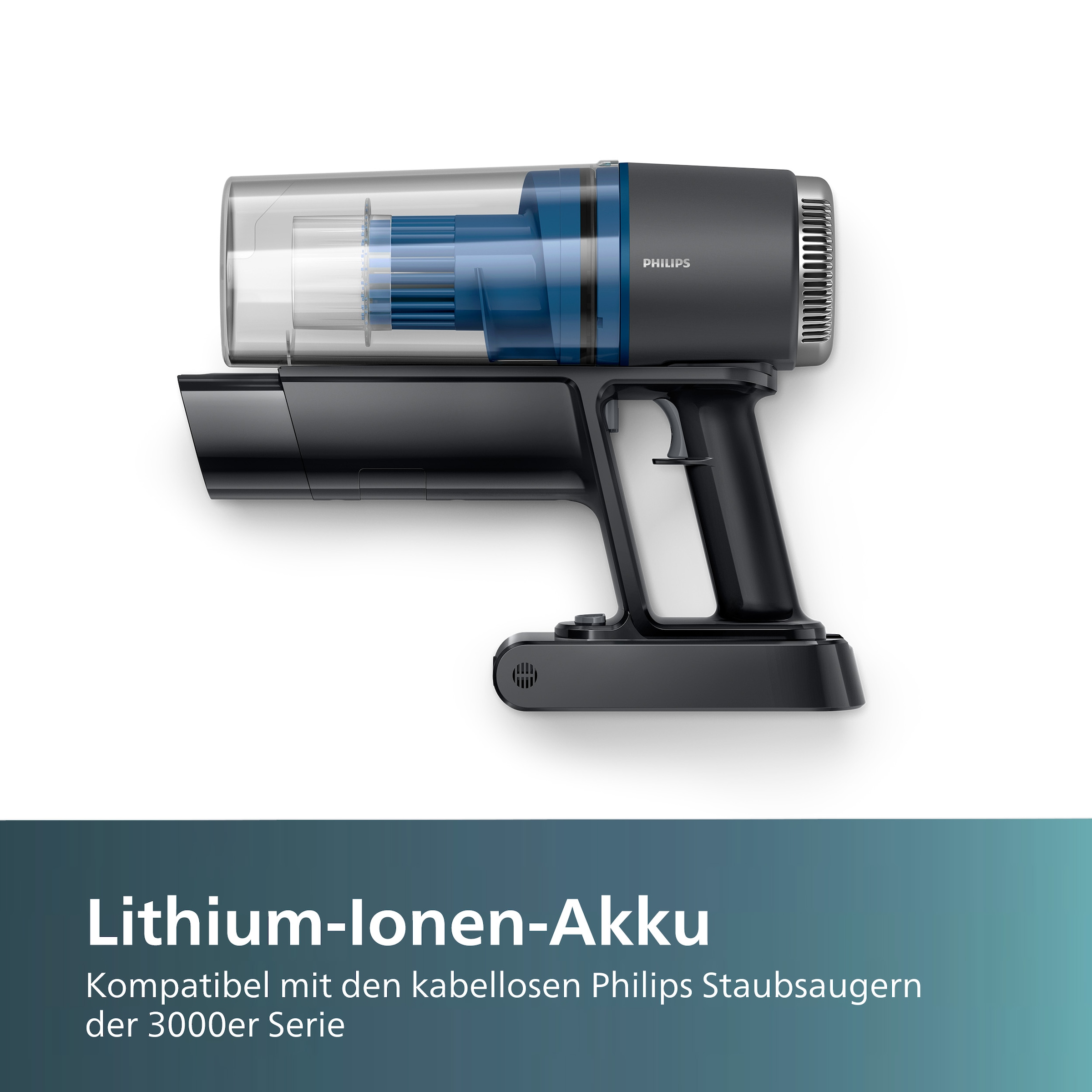 Philips Zusatz-Akku »XV1633/01Cordless VC 3000 Series, Lithium-Ionen-Akku« 2.000 mAh 25,2 verlängert die Betriebsdauer kabelloser Staubsauger der 3000er Serie