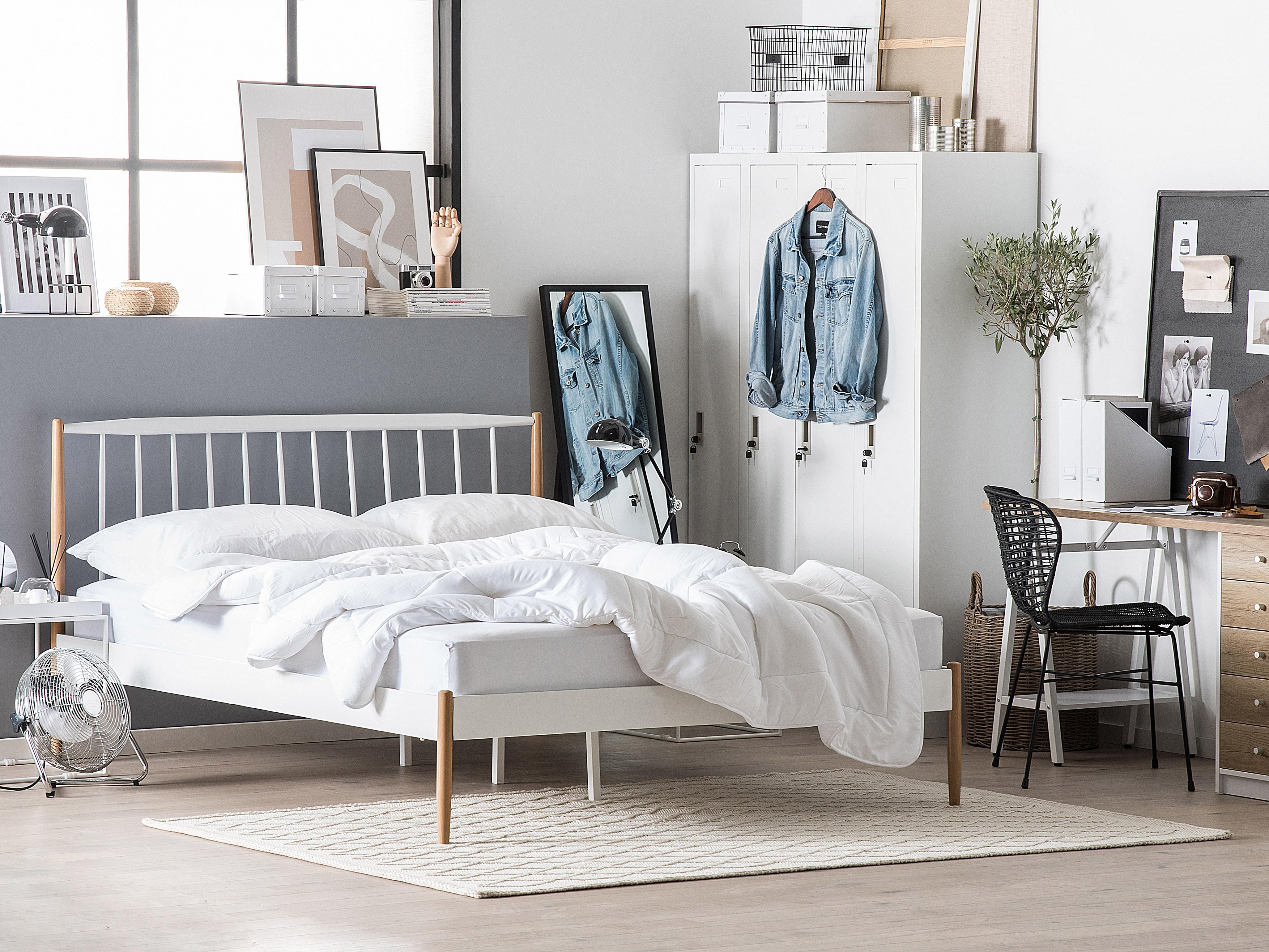 Bed Metaal MAURS 180 x 200 cm Wit
