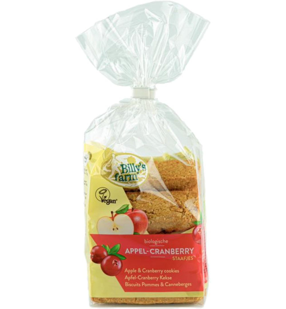 Billy’s Farm Appel cranberry staafjes bio (175 gr)